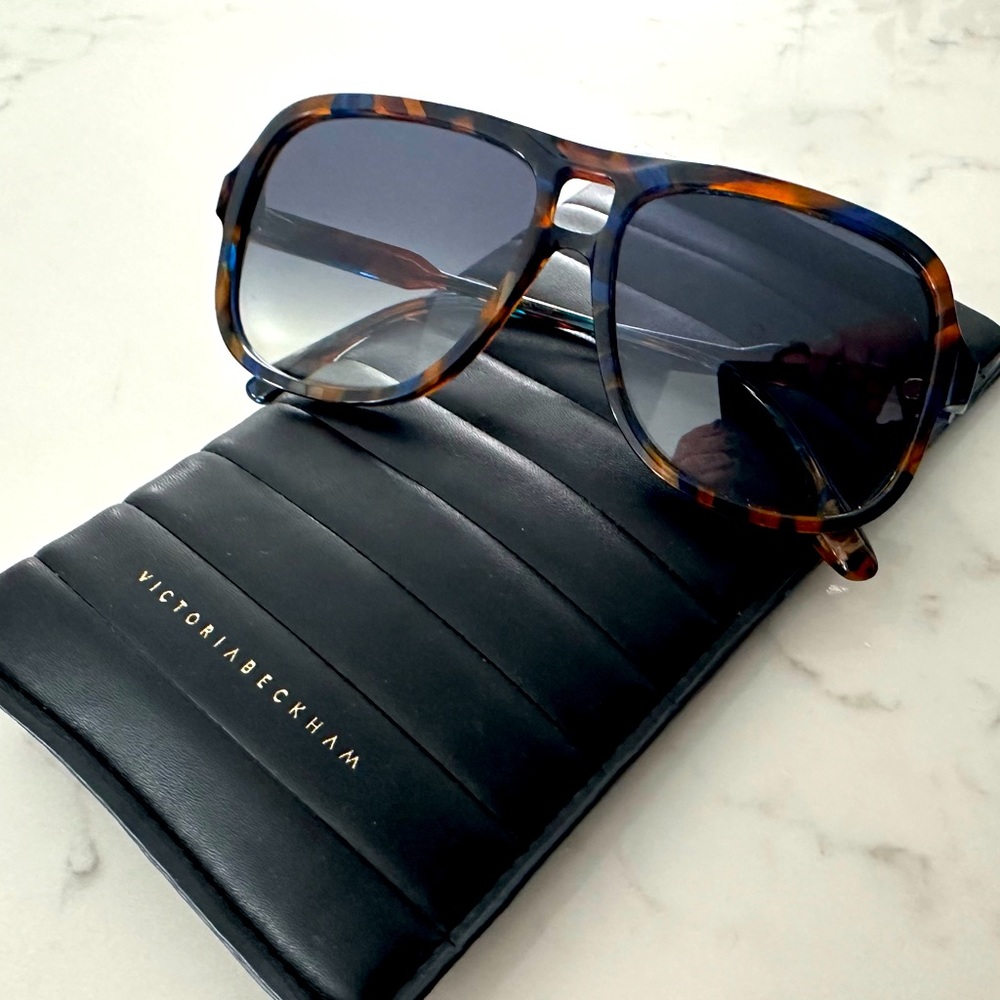 WOMENS VICTORIA BECKHAM SUNGLASSES V620S-217 59-14 145 Havana Blue W/Case